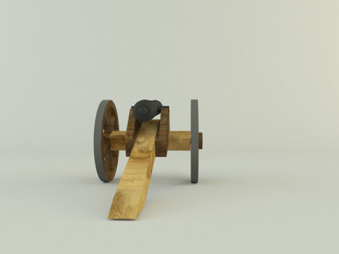 9-5mm cannon Low-poly 3D Модель