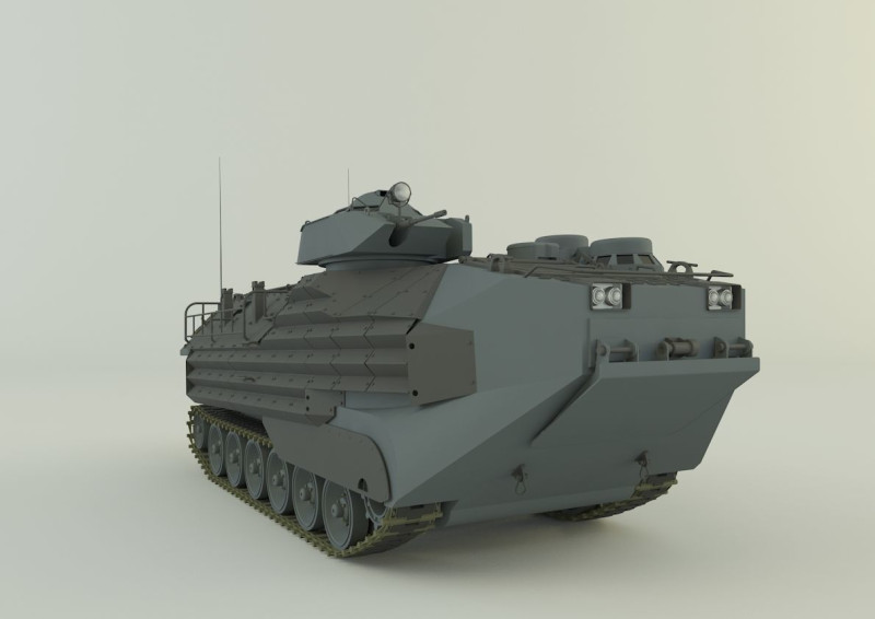 AAV7A1 Assault Amphibious Vehicle 3D Model .c4d .max .obj .3ds .fbx .stl .blend 