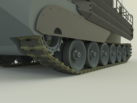 AAV7A1 Assault Amphibious Vehicle 3D Model