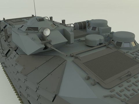 AAV7A1 Assault Amphibious Vehicle 3D Model
