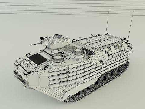 AAV7A1 Assault Amphibious Vehicle 3D Model