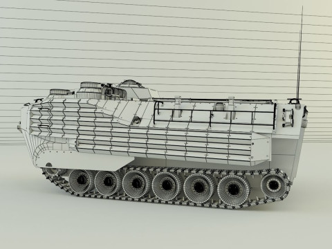 AAV7A1 Assault Amphibious Vehicle 3D Model