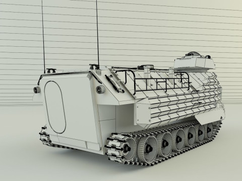 AAV7A1 Assault Amphibious Vehicle 3D Model
