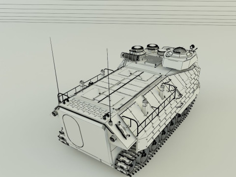 AAV7A1 Assault Amphibious Vehicle 3D Model