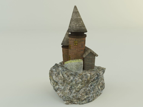 Aquarium rock tower model 3D मॉडल