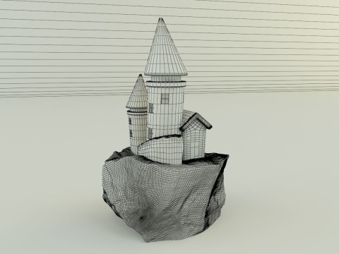 Aquarium rock tower model 3D मॉडल