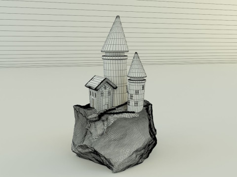Aquarium rock tower model 3D मॉडल