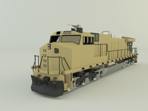 Armored locomotive train 3Dモデル