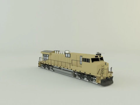 Armored locomotive train 3D Model