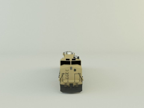 Armored locomotive train Model 3D