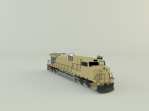 Armored locomotive train Model 3D