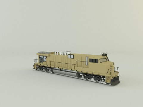 Armored locomotive train Model 3D