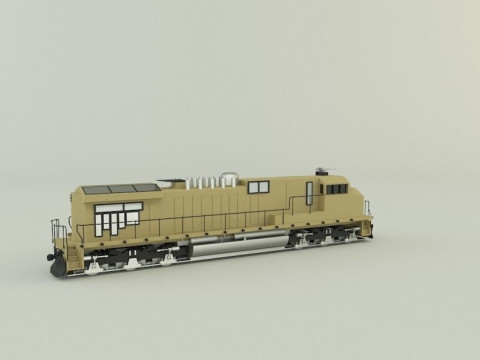 Armored locomotive train Model 3D
