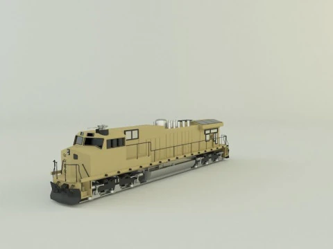Armored locomotive train 3D Model