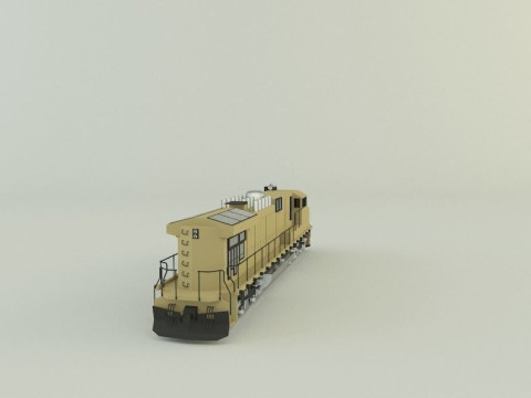Armored locomotive train Model 3D