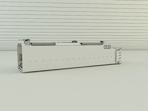 Armored locomotive train Model 3D