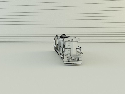 Armored locomotive train Model 3D