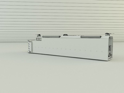 Armored locomotive train Model 3D