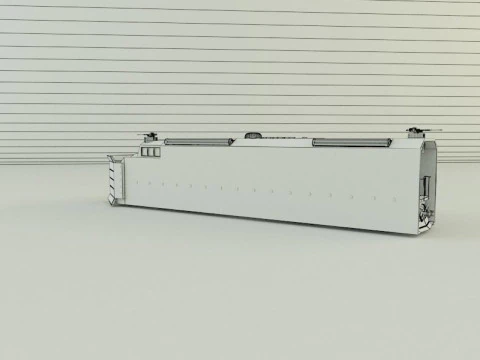 Armored locomotive train 3D Model