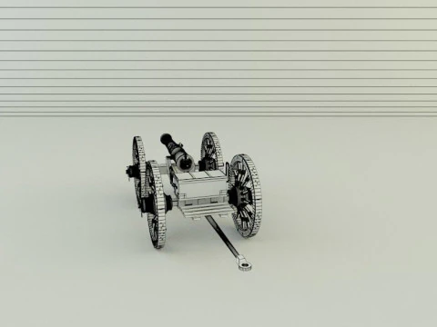 Assembly cannon 3D Model