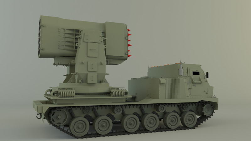Military Russian Missle Luncher vehicle 3D 模型 .c4d .max .obj .3ds .fbx .stl .blend 