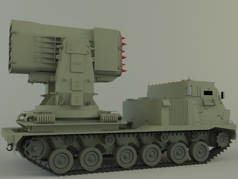 Military Russian Missle Luncher vehicle Modelo 3D