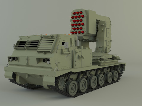 Military Russian Missle Luncher vehicle 3D 模型