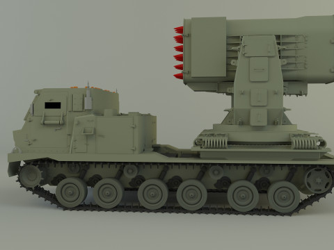 Military Russian Missle Luncher vehicle 3D 模型