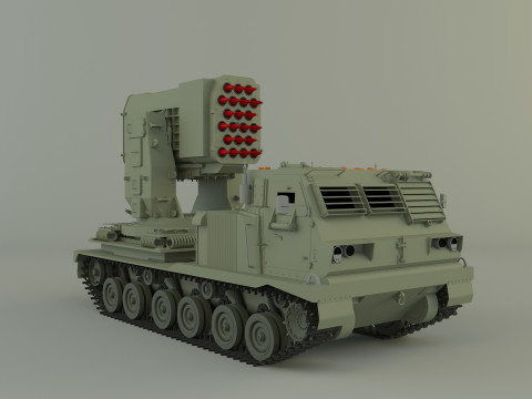 Military Russian Missle Luncher vehicle 3D 模型