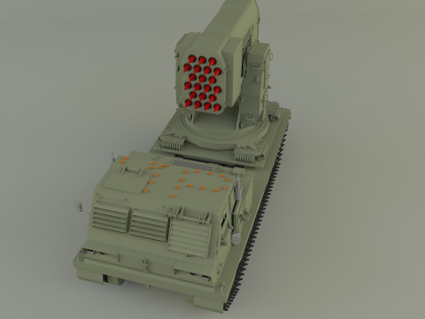 Military Russian Missle Luncher vehicle 3D 模型