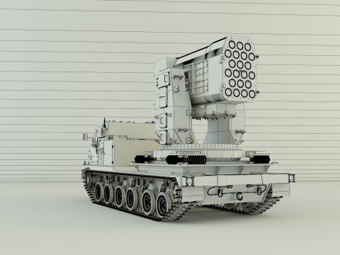 Military Russian Missle Luncher vehicle 3D 模型
