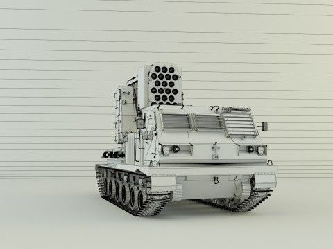 Military Russian Missle Luncher vehicle 3D 模型