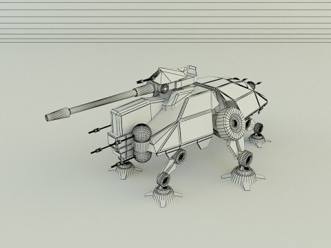 AT-TE Walker combat robot 3D Model