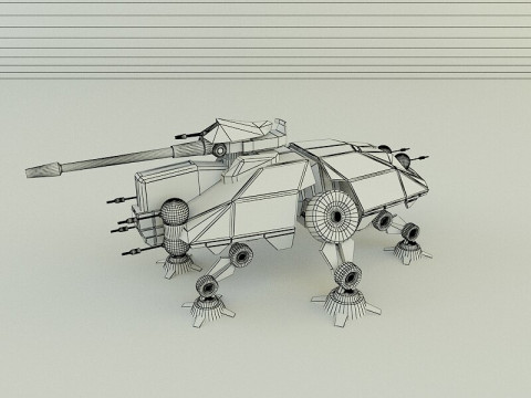 AT-TE Walker combat robot 3D Model