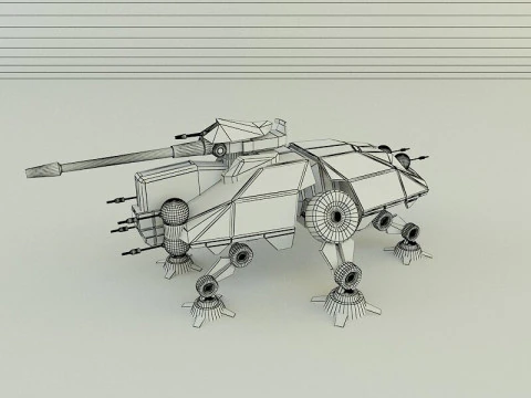 Rob&ocirc; de combate AT-TE Walker Modelo 3D