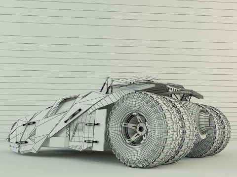 Batmobile car 3D 3D-Modell