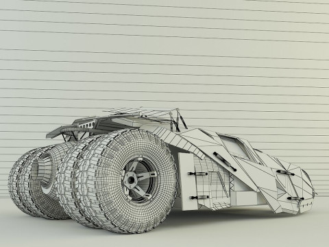 Batmobile car 3D 3D-Modell