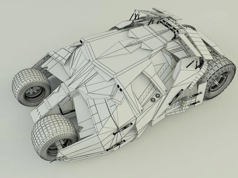 Batmobile car 3D 3D Model