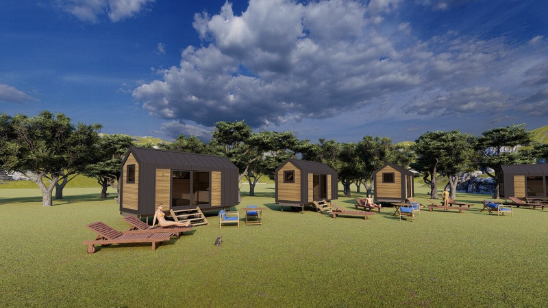 Beach trailer scene 3D Model .c4d .max .obj .3ds .fbx .stl .blend 