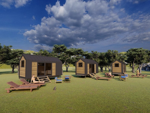 Beach trailer scene 3D Model