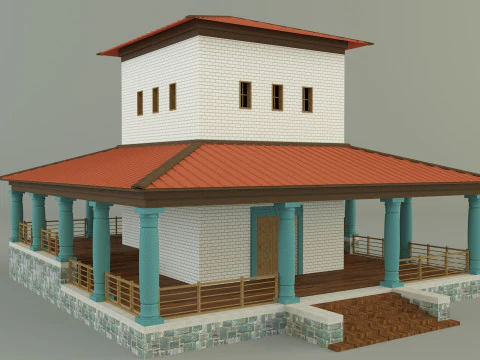 Temple gallo romain de Mars Caturix Modèle 3D