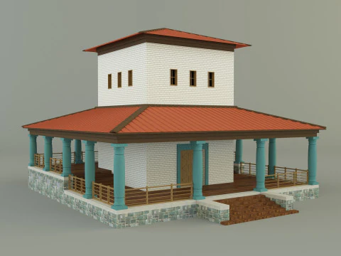 Gallo roman temple of mars caturix 3D Model