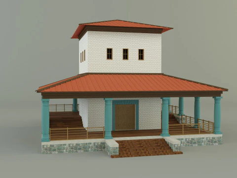 Gallo roman temple of mars caturix 3D Model