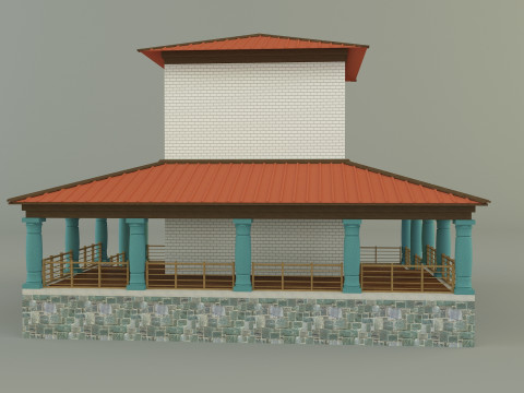 Gallo roman temple of mars caturix 3D Модель