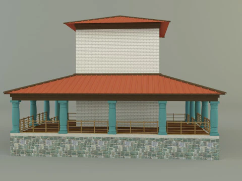 Gallo roman temple of mars caturix 3D Model