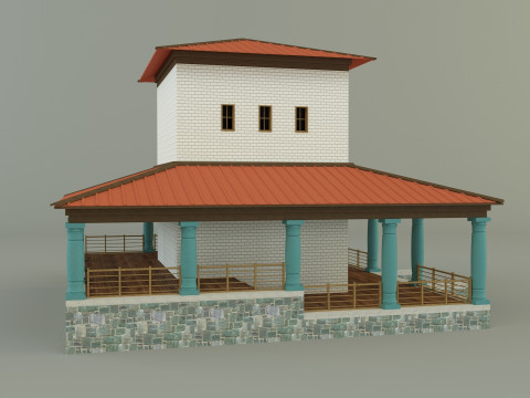 Gallo roman temple of mars caturix 3D Модель