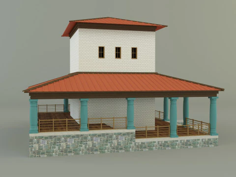 Gallo roman temple of mars caturix 3D Model