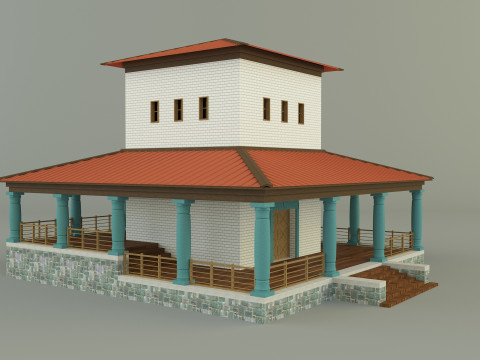 Gallo roman temple of mars caturix 3D Модель