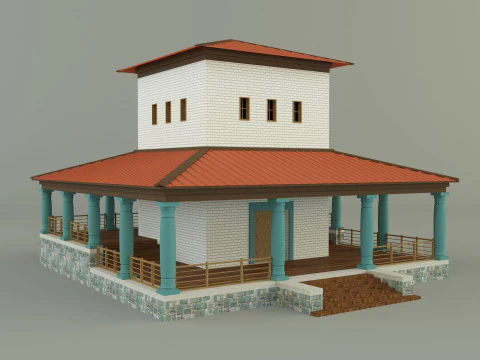 Gallo roman temple of mars caturix 3D Model