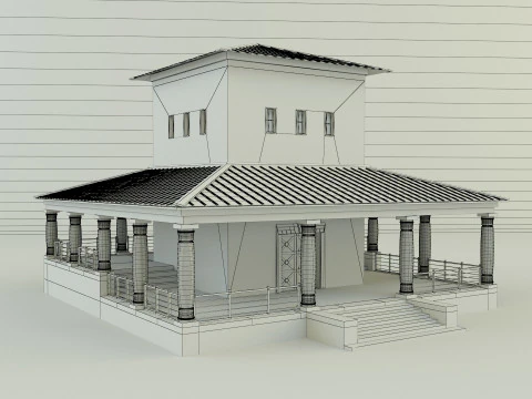 Gallo roman temple of mars caturix 3D Model